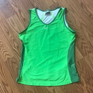 LIME EMBROIDERED NIKE FIT DRY ACTIVE TANK NWOT